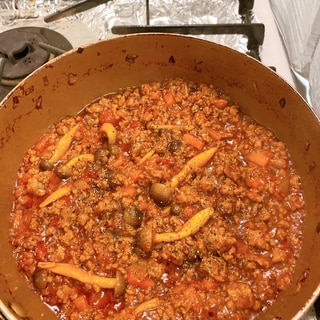 トマト缶で作るキーマカレー